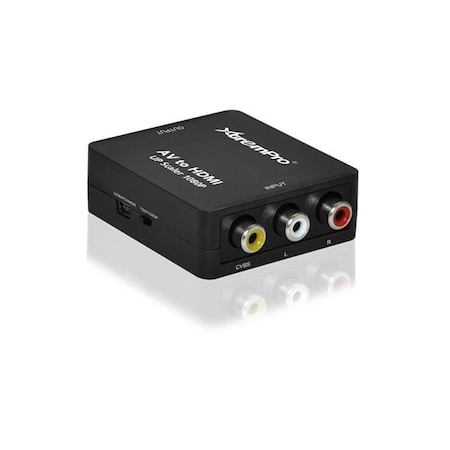 Xtrempro Xtrempro 61088 AV to HDMI Mini Coposite RCA CVBS AV to HDMI Video Audio Converter - Black 61088